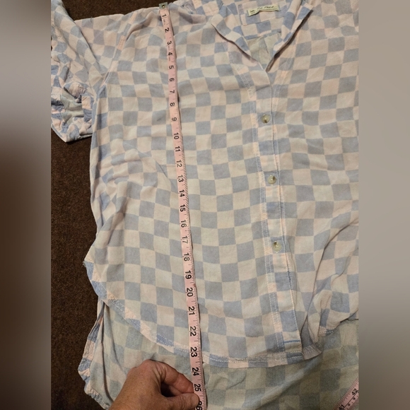 We The Free Pink And Purple Checker Oversized Shirt Size Large - Picture 8 of 12